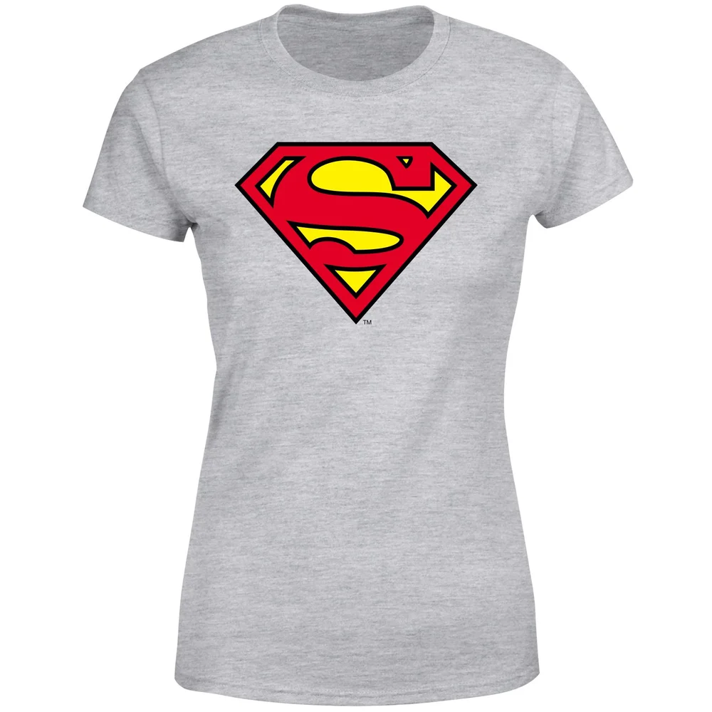 Official Superman Shield Women's T-Shirt - Grey - XS Image 1
