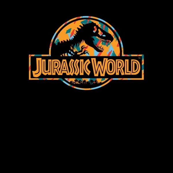 Jurassic Park Logo Tropical Women's T-Shirt - Black