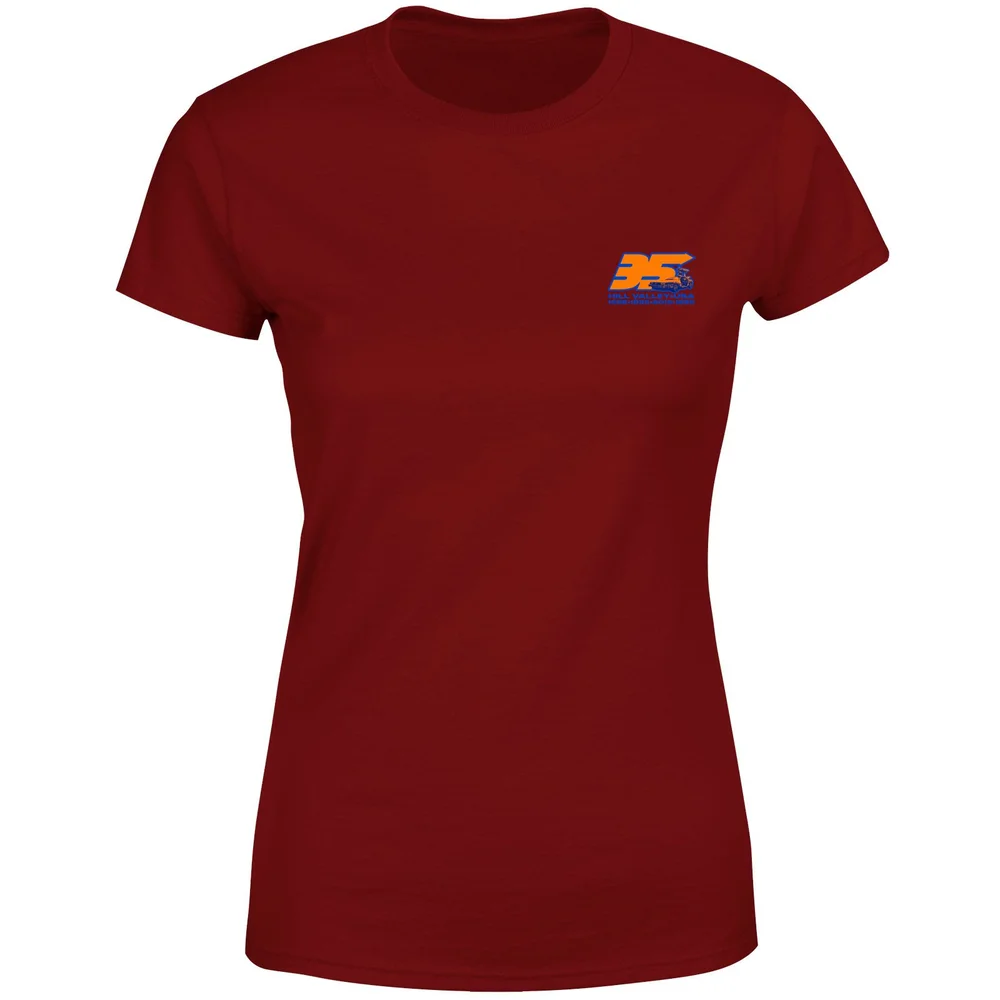 Back To The Future 35 Hill Valley Front Women's T-Shirt - Burgundy - XS Image 1