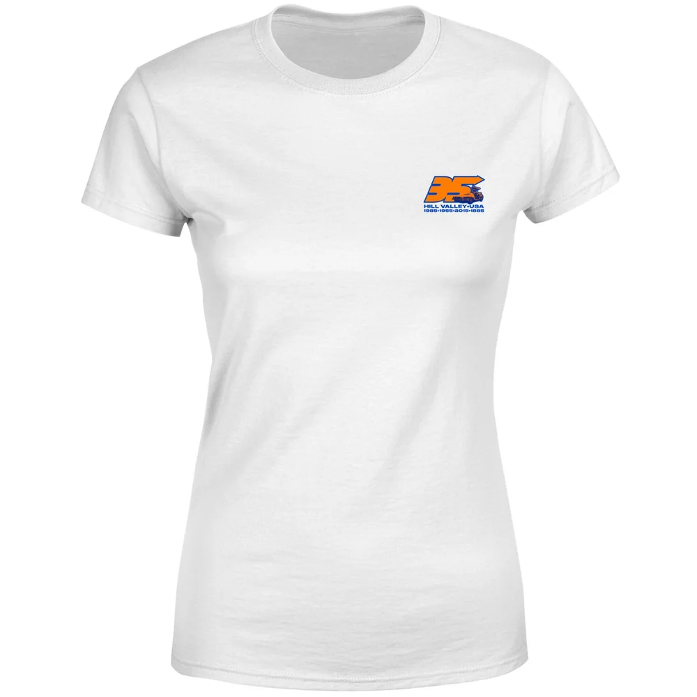 Back To The Future 35 Hill Valley Front Women's T-Shirt - White - XS Image 1