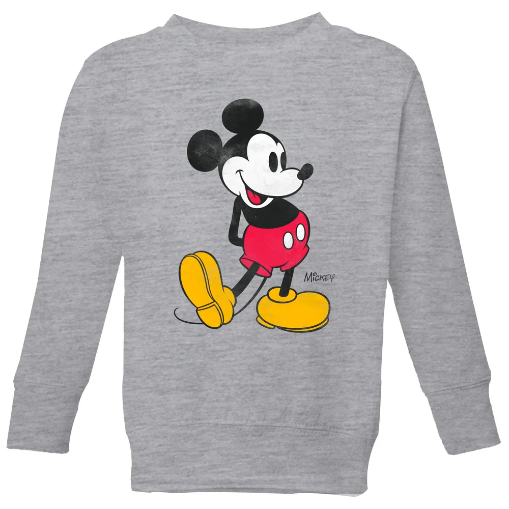 Disney Mickey Mouse Classic Kick Kids' Sweatshirt - Grey - 3-4 ans Image 1