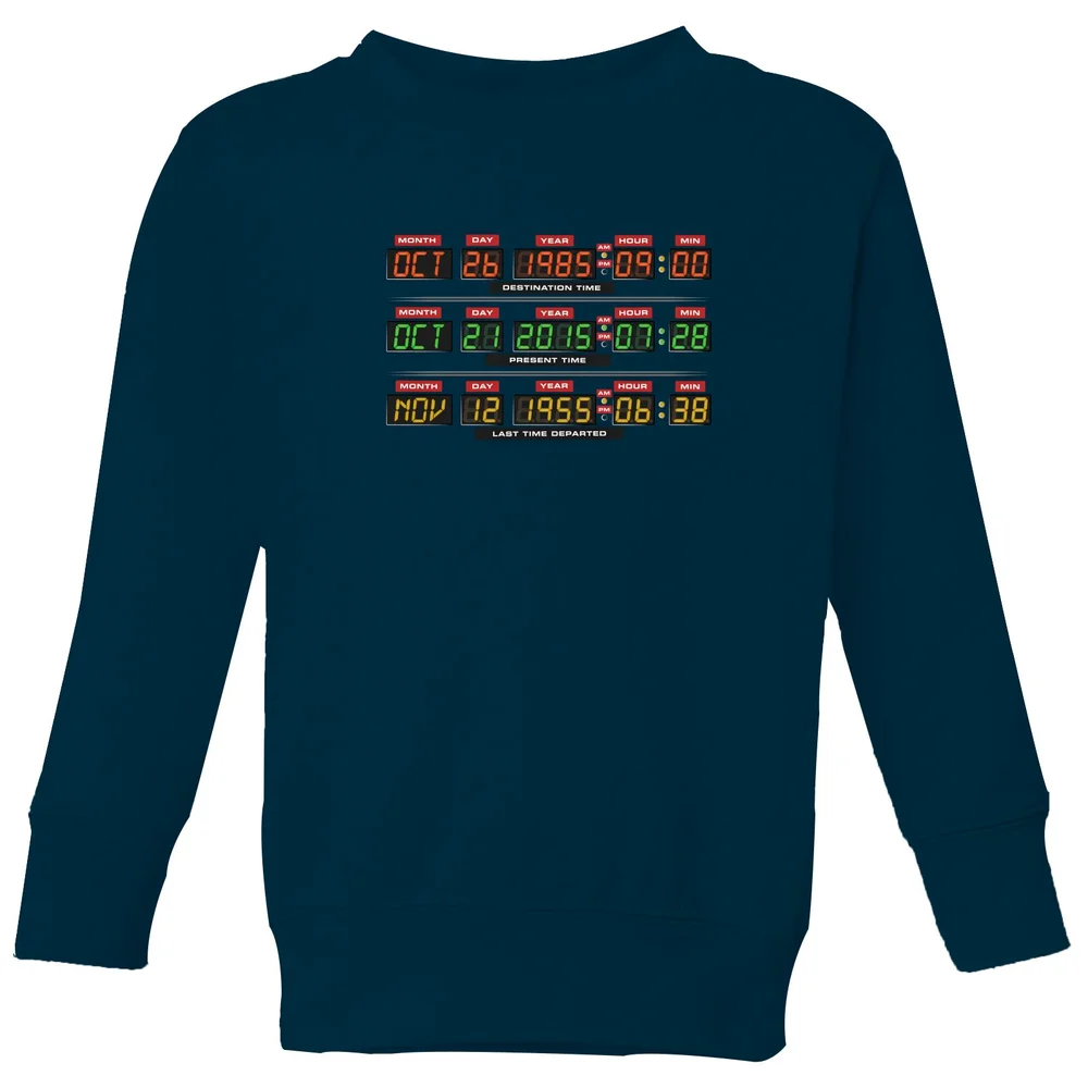Back To The Future Destination Clock Kids' Sweatshirt - Navy - 3-4 ans Image 1
