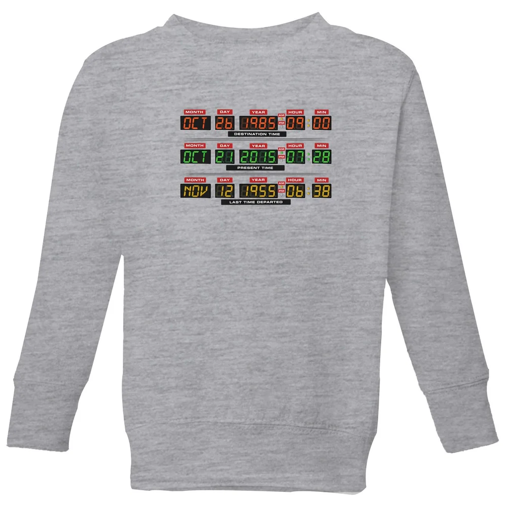 Back To The Future Destination Clock Kids' Sweatshirt - Grey - 11-12 ans Image 1