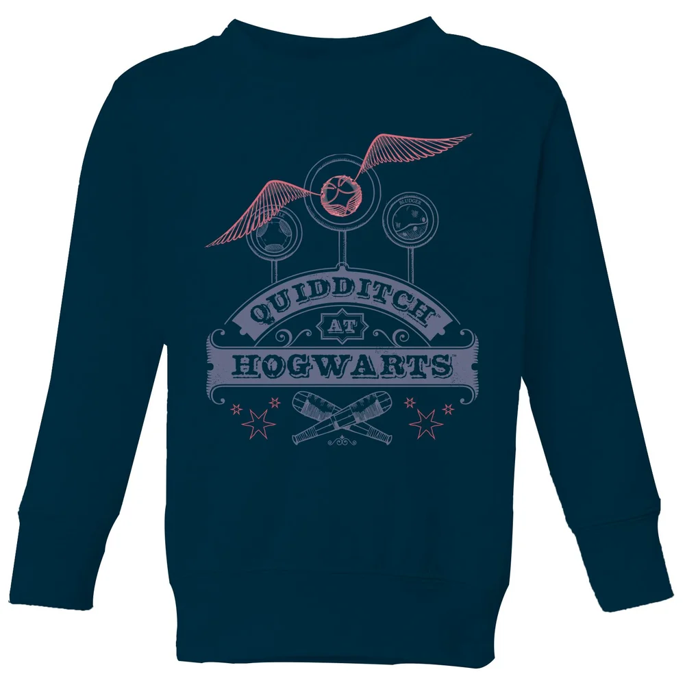 Harry Potter Quidditch At Hogwarts Kids' Sweatshirt - Navy - 3-4 ans Image 1