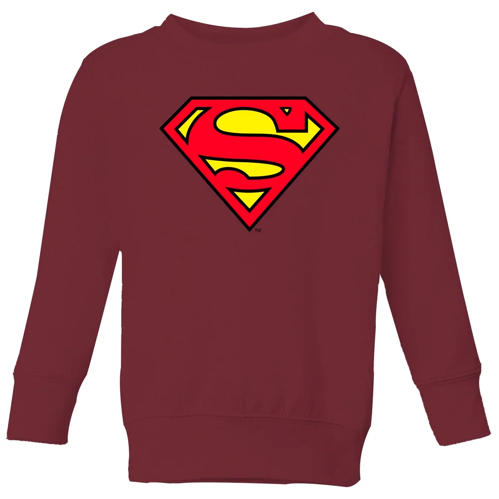Official Superman Shield Kids' Sweatshirt - Burgundy - 3-4 ans Image 1