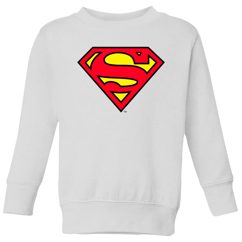 Official Superman Shield Kids' Sweatshirt - White - 7-8 ans Image 1