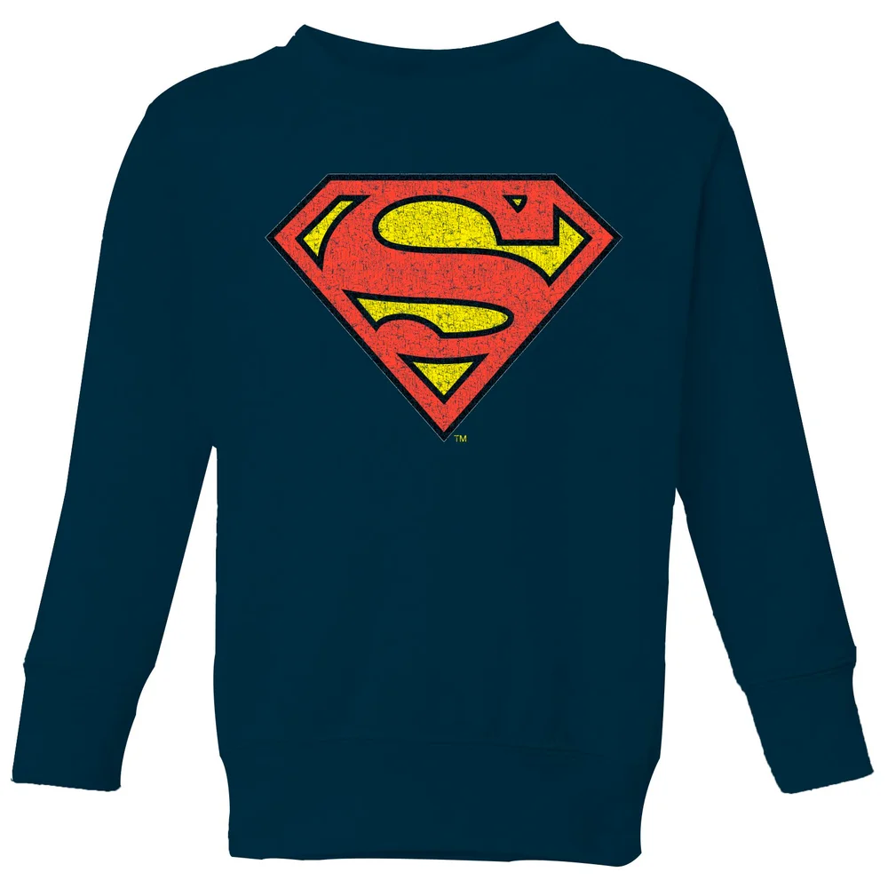 Official Superman Crackle Logo Kids' Sweatshirt - Navy - 3-4 ans Image 1