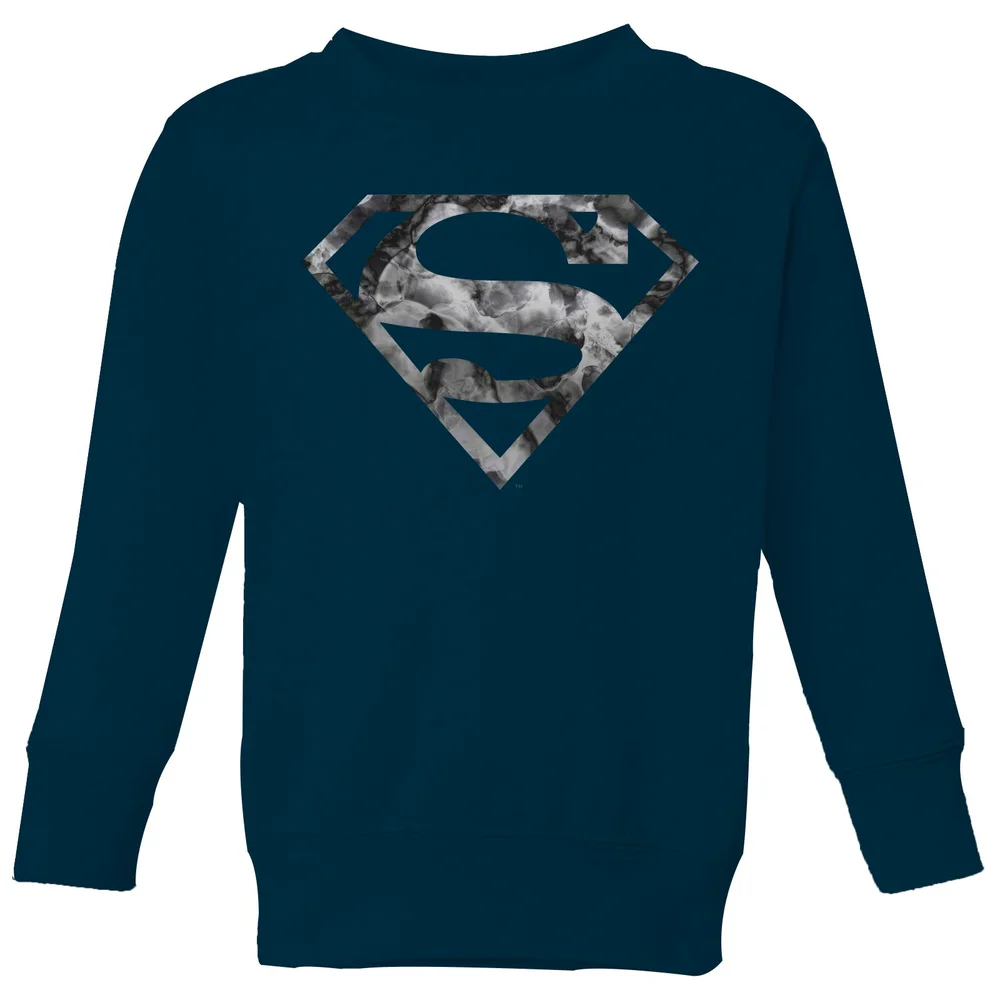 Marble Superman Logo Kids' Sweatshirt - Navy - 3-4 ans Image 1