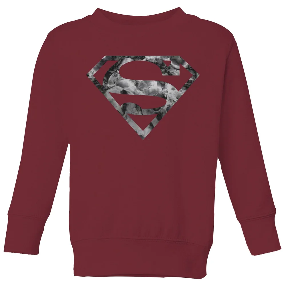 Marble Superman Logo Kids' Sweatshirt - Burgundy - 3-4 ans Image 1