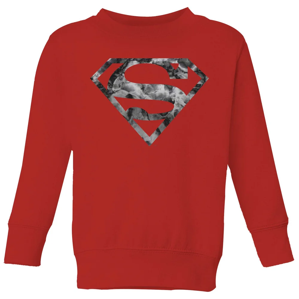 Marble Superman Logo Kids' Sweatshirt - Red - 3-4 ans Image 1