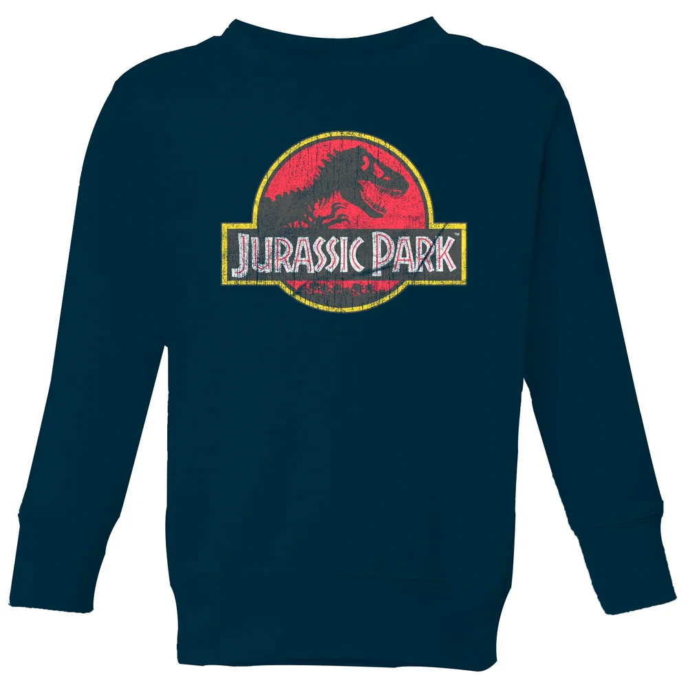 Jurassic Park Logo Vintage Kids' Sweatshirt - Navy - 3-4 ans Image 1