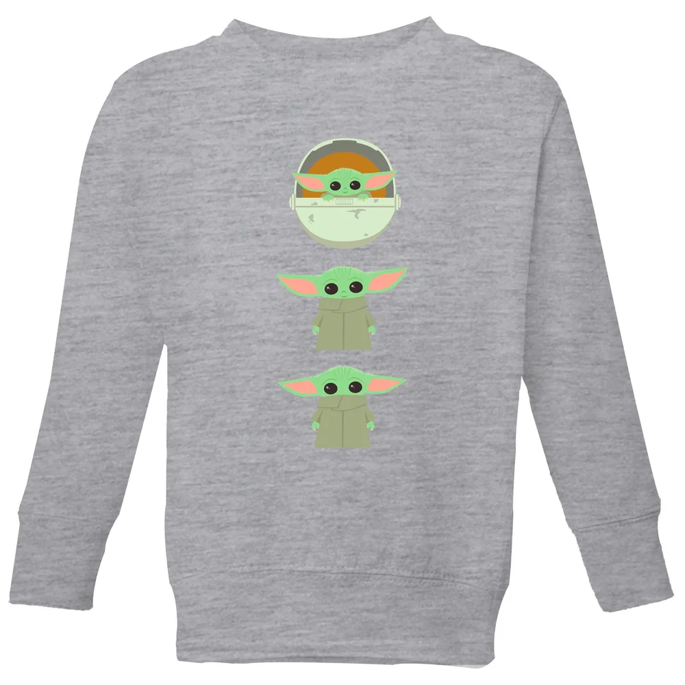 The Mandalorian The Child Poses Kids' Sweatshirt - Grey - 7-8 ans Image 1