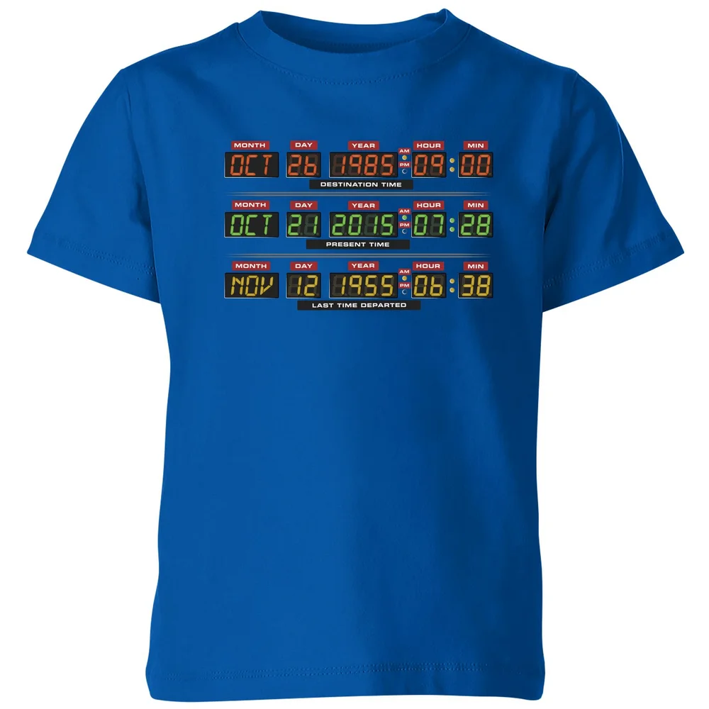 Back To The Future Destination Clock Kids' T-Shirt - Blue - 3-4 ans Image 1