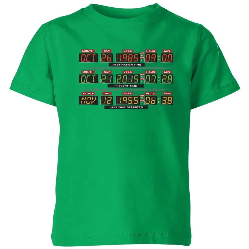 Back To The Future Destination Clock Kids' T-Shirt - Green - 3-4 ans Image 1