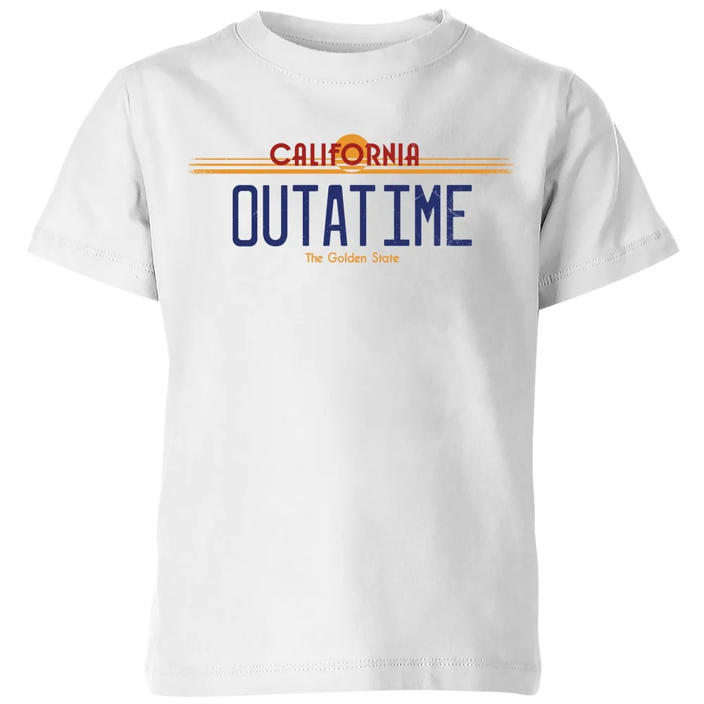 Back To The Future Outatime Plate Kids' T-Shirt - White - 3-4 ans Image 1
