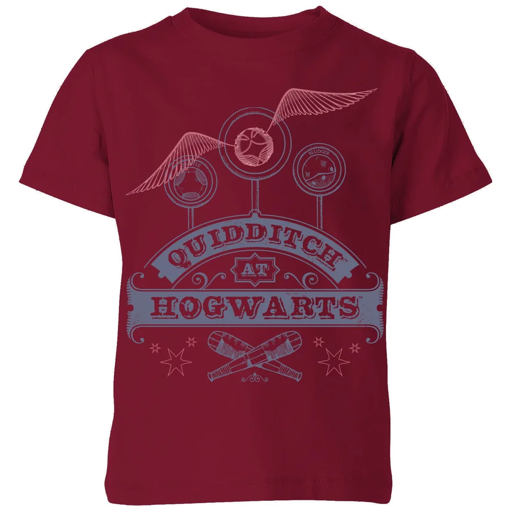Harry Potter Quidditch At Hogwarts Kids' T-Shirt - Burgundy - 3-4 ans Image 1
