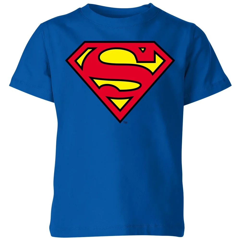 Official Superman Shield Kids' T-Shirt - Blue - 3-4 ans Image 1