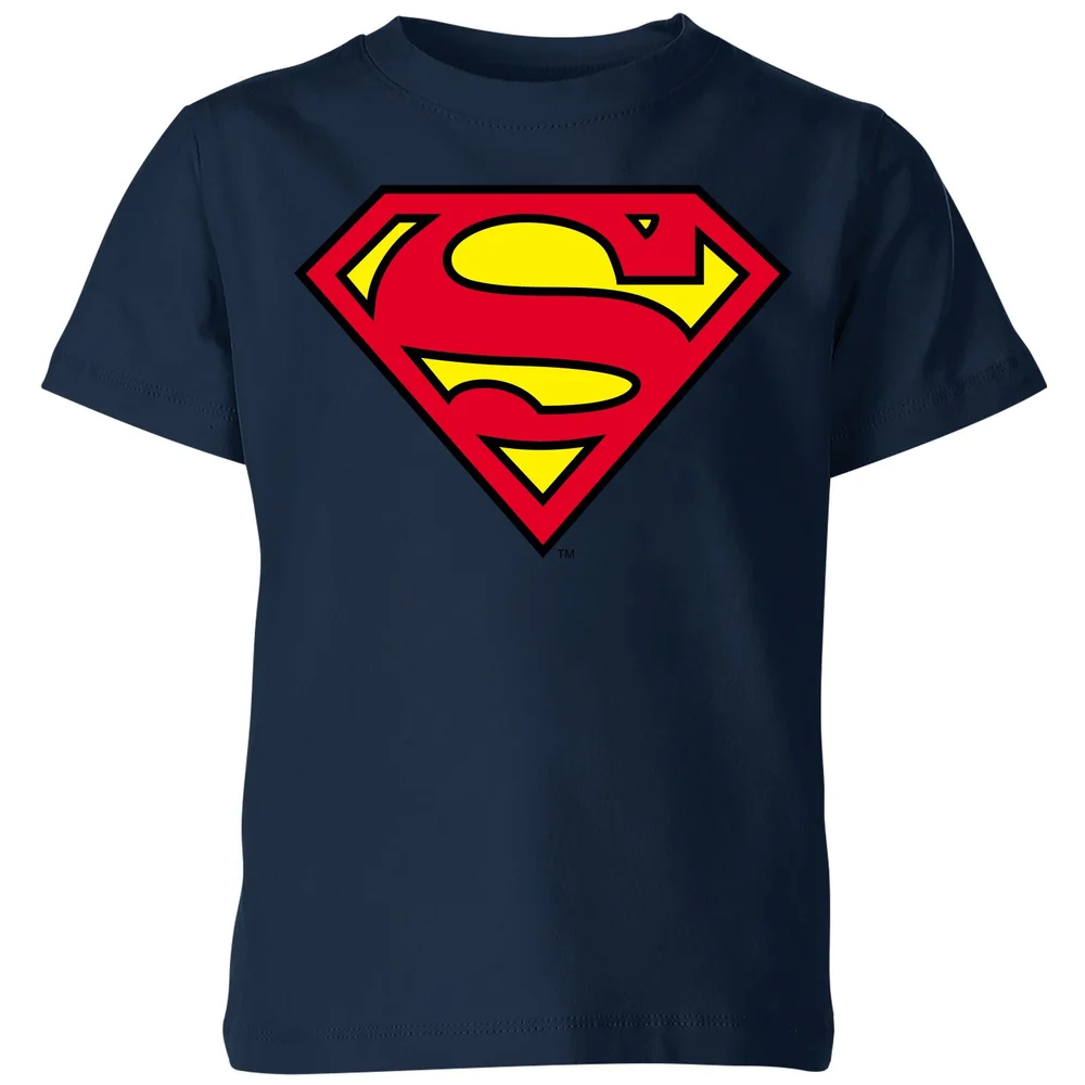 Official Superman Shield Kids' T-Shirt - Navy - 3-4 ans Image 1