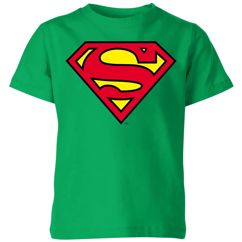Official Superman Shield Kids' T-Shirt - Green - 3-4 ans Image 1