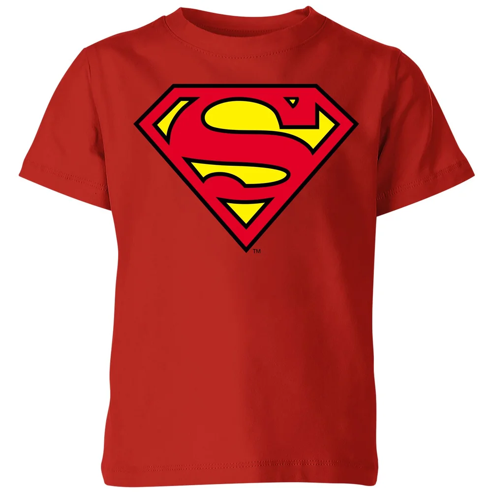 Official Superman Shield Kids' T-Shirt - Red - 3-4 ans Image 1