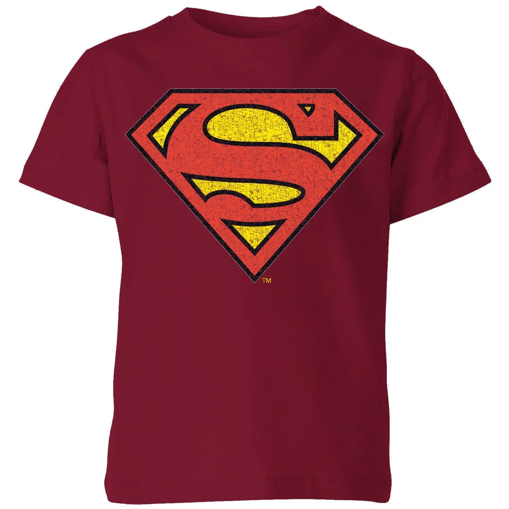Official Superman Crackle Logo Kids' T-Shirt - Burgundy - 3-4 ans Image 1