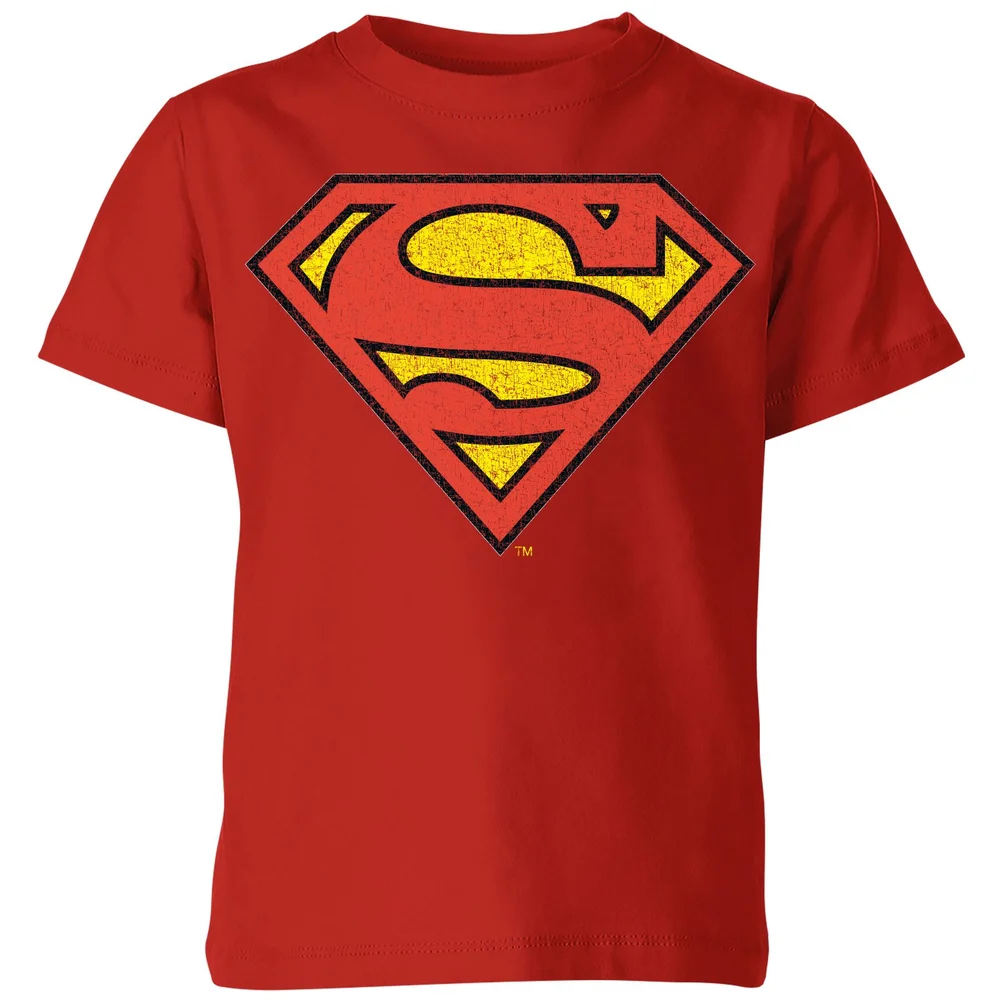 Official Superman Crackle Logo Kids' T-Shirt - Red - 3-4 ans Image 1
