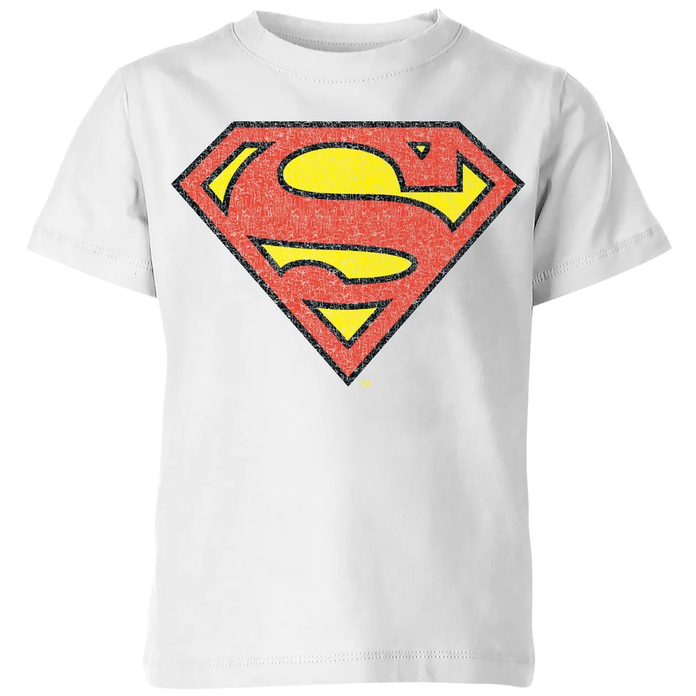 Official Superman Crackle Logo Kids' T-Shirt - White - 3-4 ans Image 1
