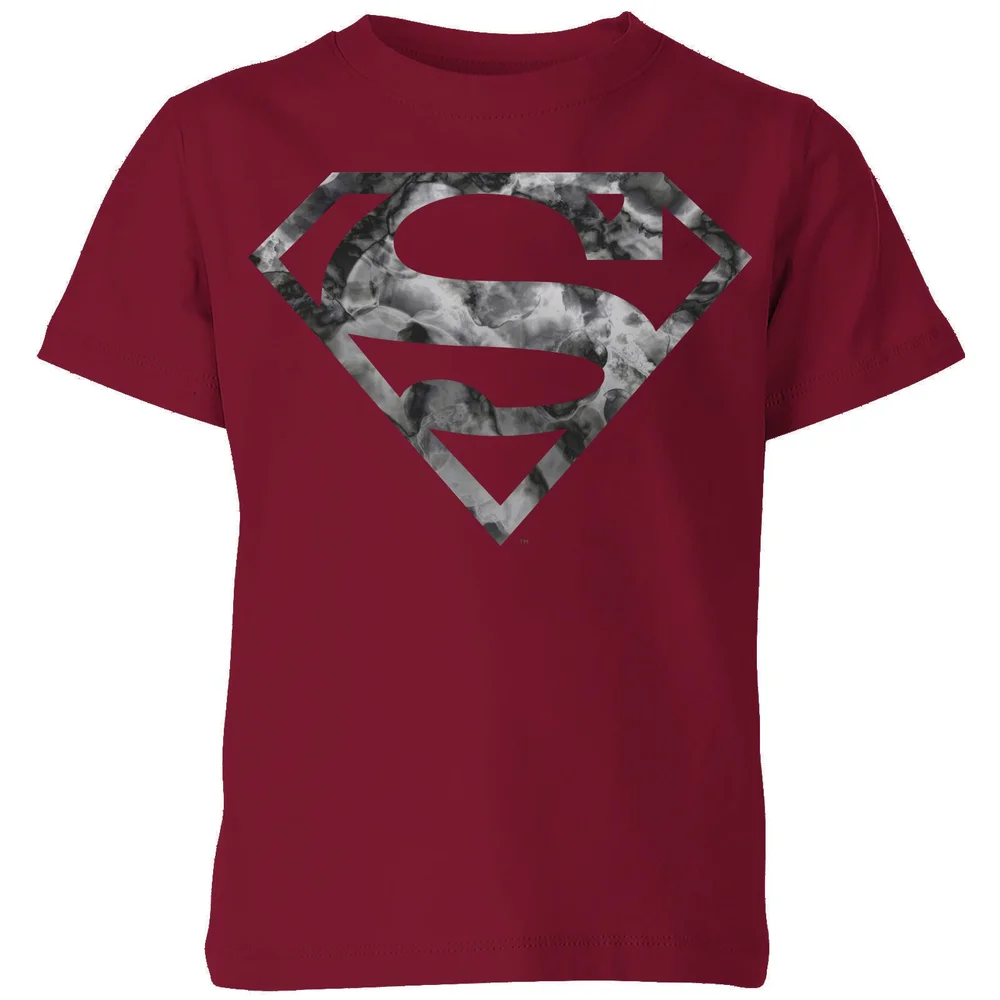 Marble Superman Logo Kids' T-Shirt - Burgundy - 3-4 ans Image 1