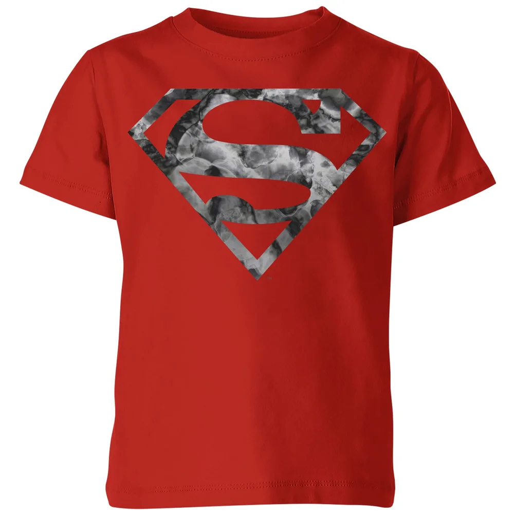 Marble Superman Logo Kids' T-Shirt - Red - 3-4 ans Image 1