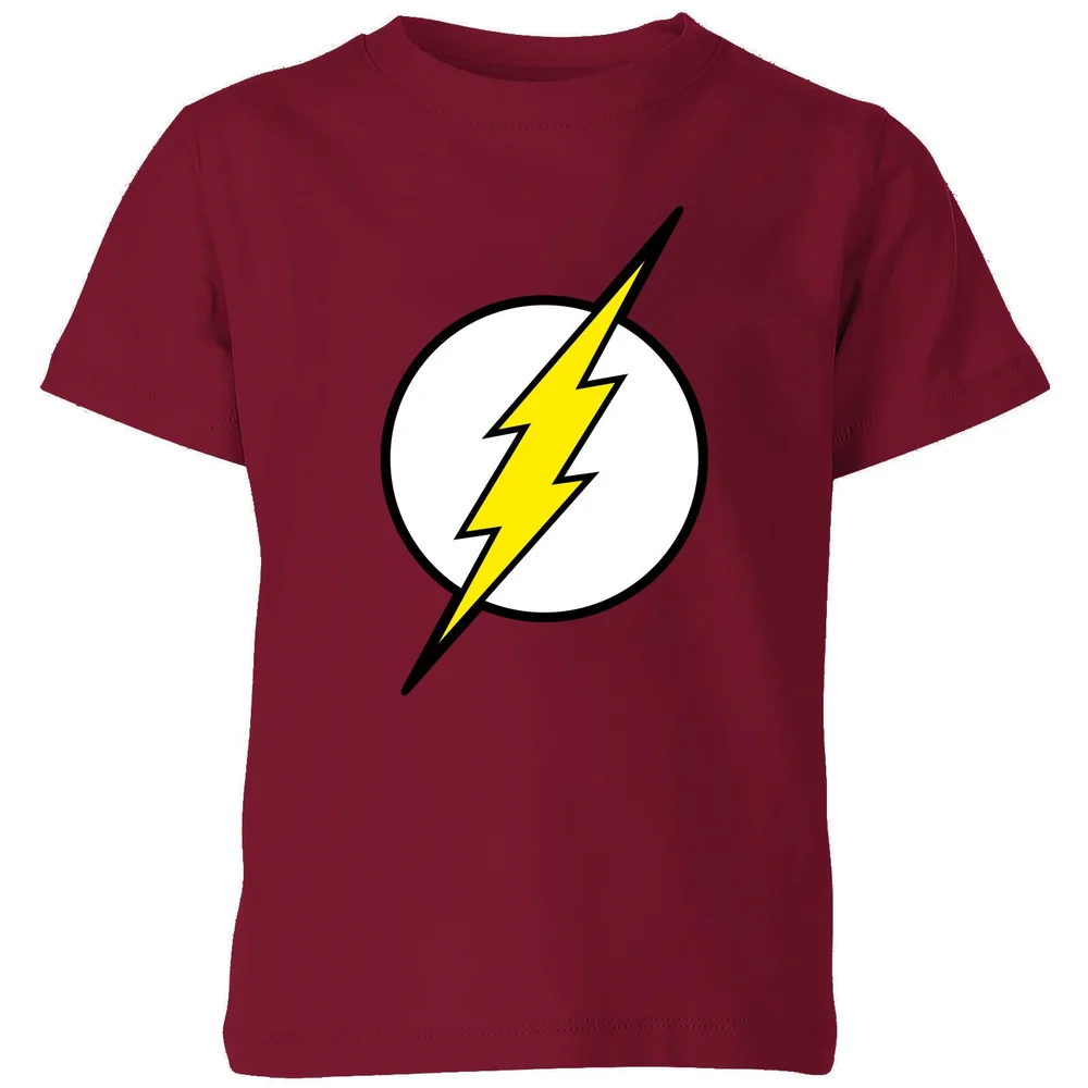 Justice League Flash Logo Kids' T-Shirt - Burgundy - 3-4 ans Image 1