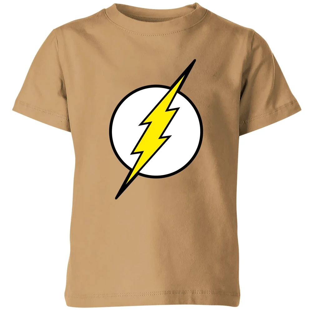 Justice League Flash Logo Kids' T-Shirt - Tan - 3-4 ans Image 1
