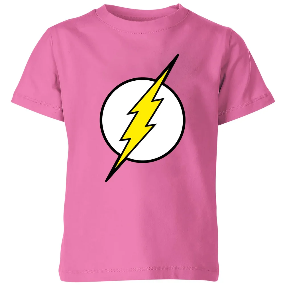 Justice League Flash Logo Kids' T-Shirt - Pink - 3-4 ans Image 1