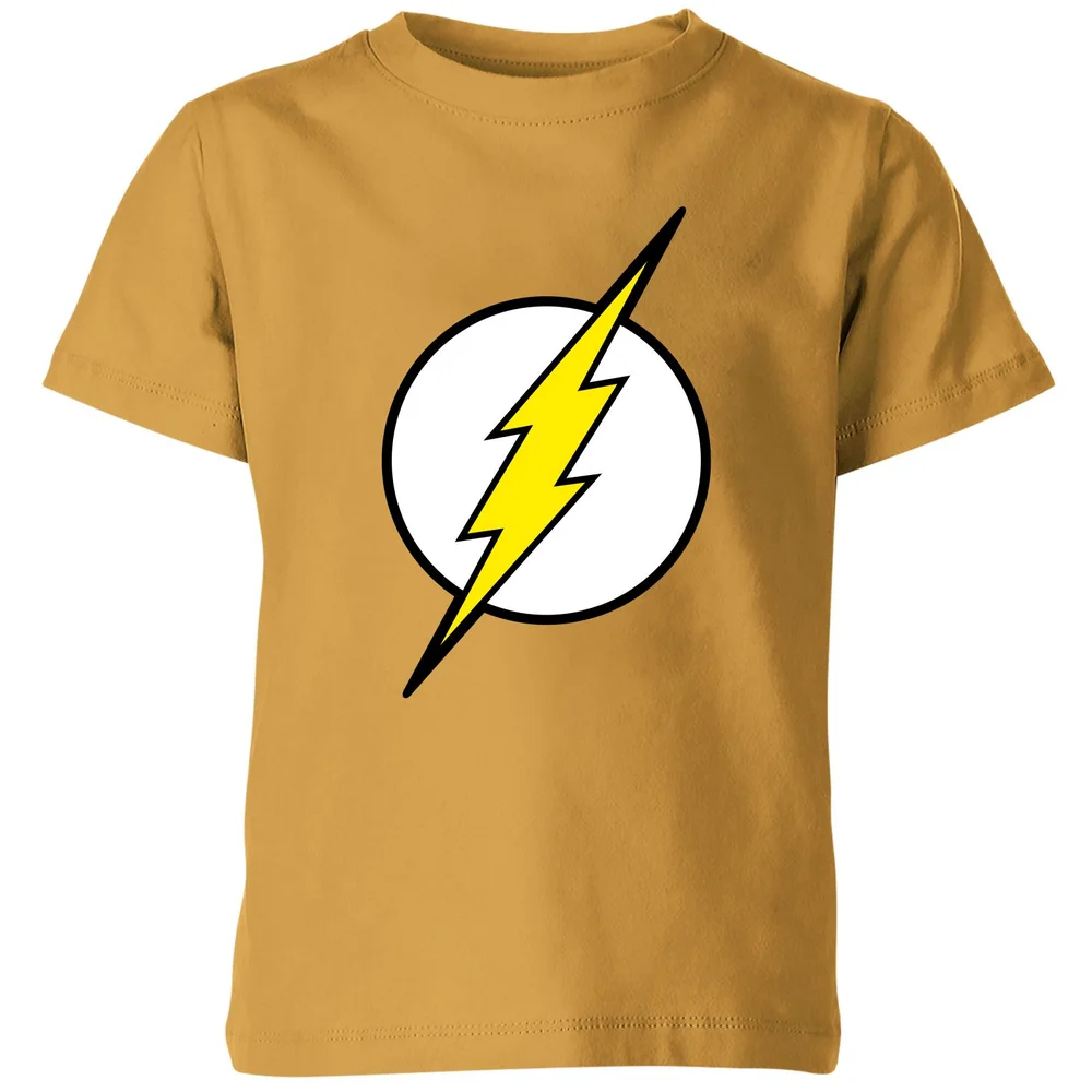 Justice League Flash Logo Kids' T-Shirt - Mustard - 3-4 ans Image 1