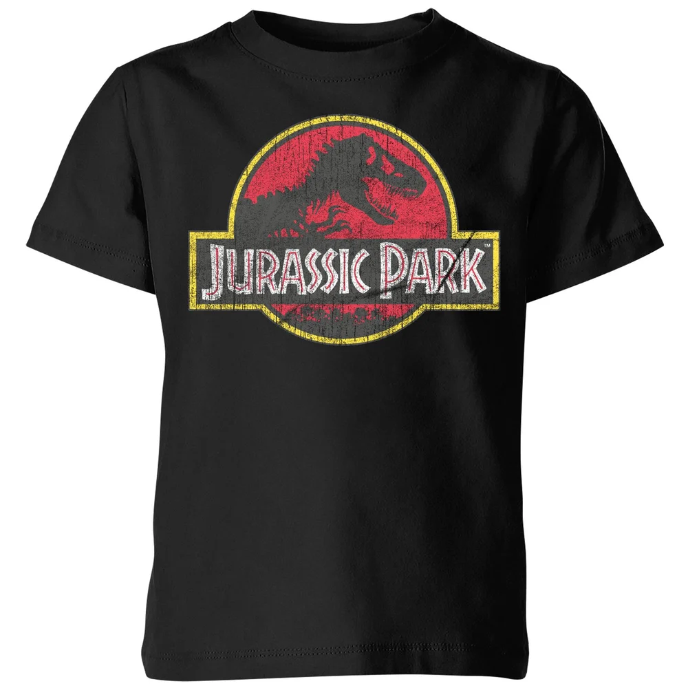 Jurassic Park Logo Vintage Kids' T-Shirt - Black - 3-4 ans Image 1