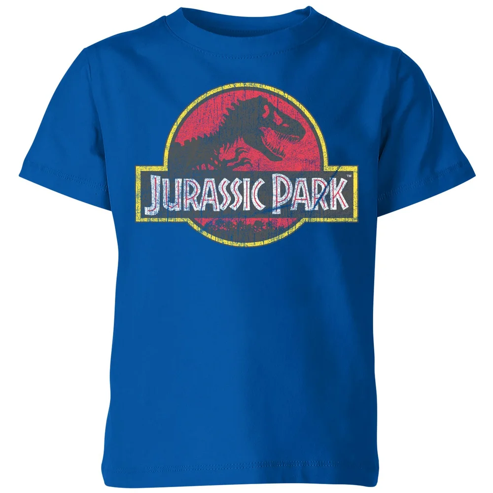 Jurassic Park Logo Vintage Kids' T-Shirt - Blue - 3-4 ans Image 1