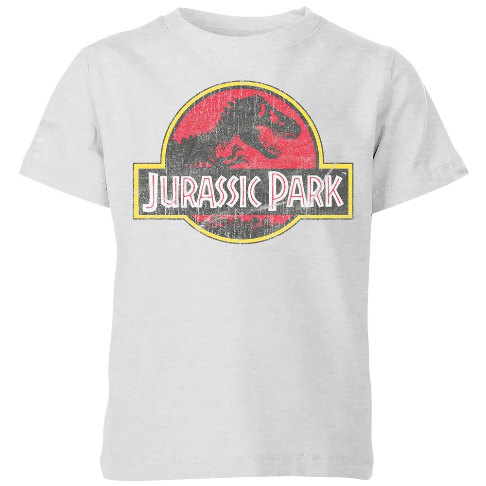 Jurassic Park Logo Vintage Kids' T-Shirt - Grey - 3-4 ans Image 1