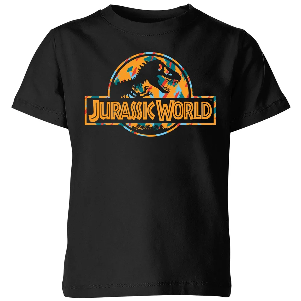 Jurassic Park Logo Tropical Kids' T-Shirt - Black - 3-4 ans Image 1