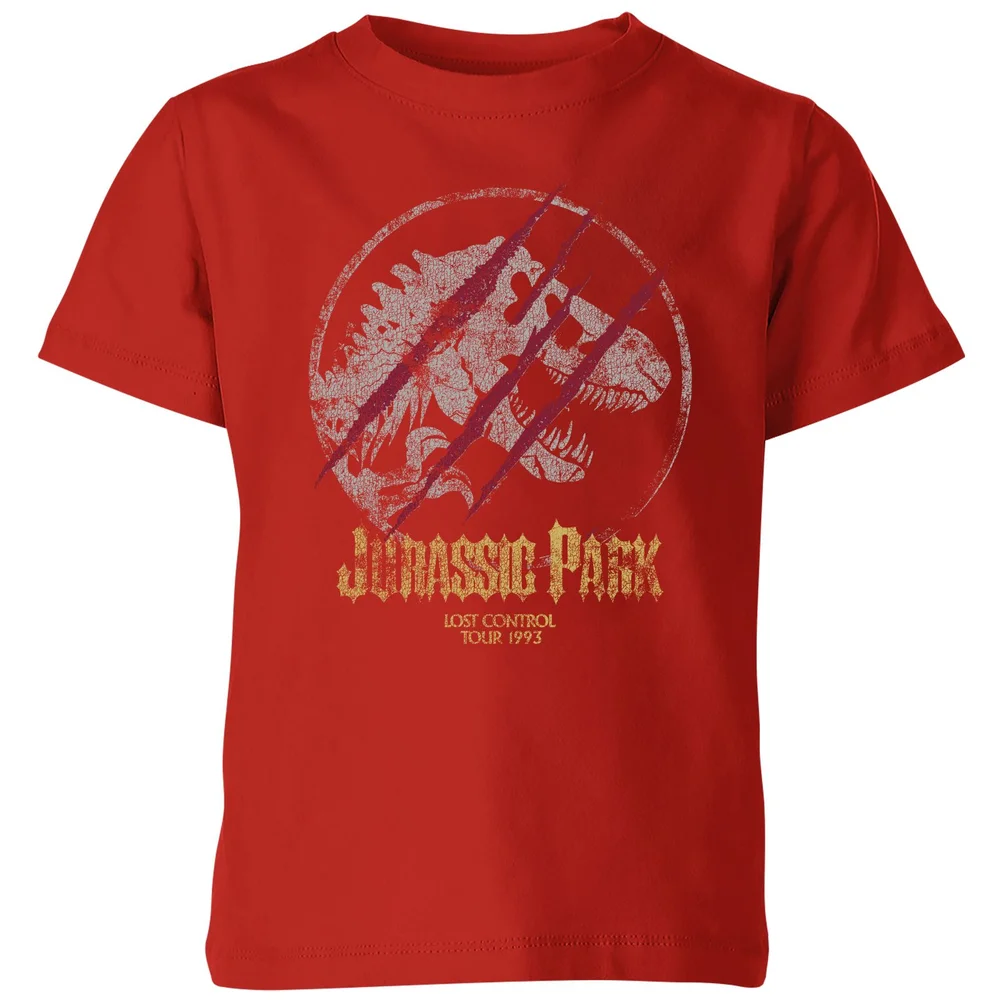 Jurassic Park Lost Control Kids' T-Shirt - Red - 3-4 ans Image 1
