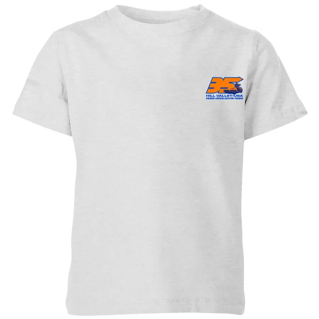 Back To The Future 35 Hill Valley Front Kids' T-Shirt - Grey