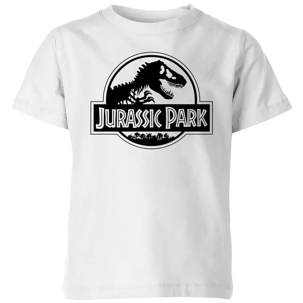 Jurassic Park Logo Kids' T-Shirt - White - 3-4 ans Image 1