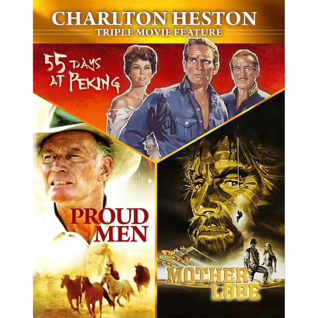 Charlton Heston Triple Bill - Mother Lode, 55 Days in Peking & Proud Men