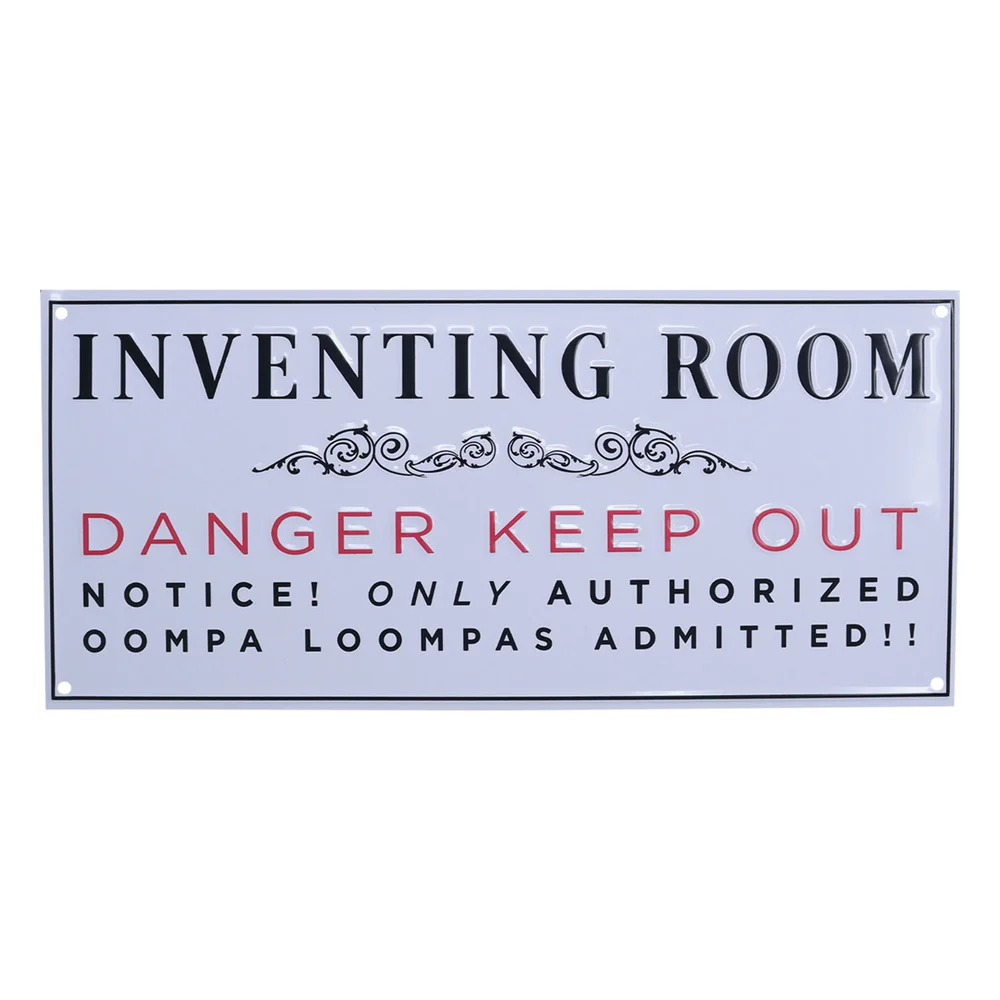Fanattik Willy Wonka Scaled Replica Metal Sign Image 1
