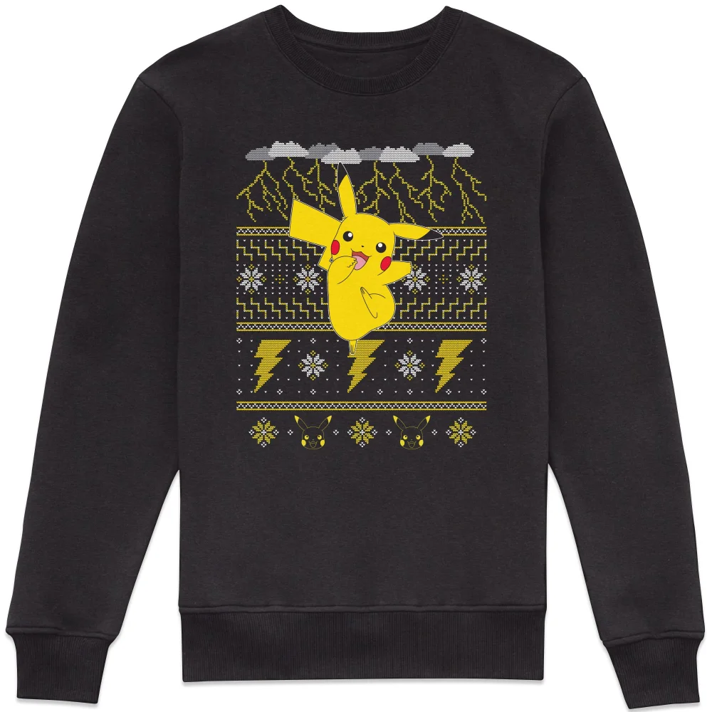 Pokemon Pikachu Pull de Noël - Noir - S Image 1
