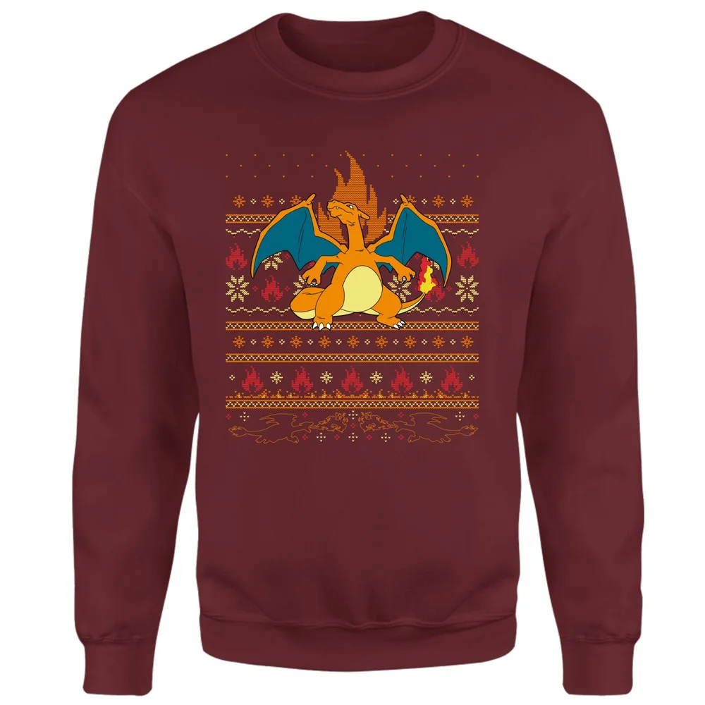 Pokemon Charizard Pull de Noël - Bordeaux - S Image 1