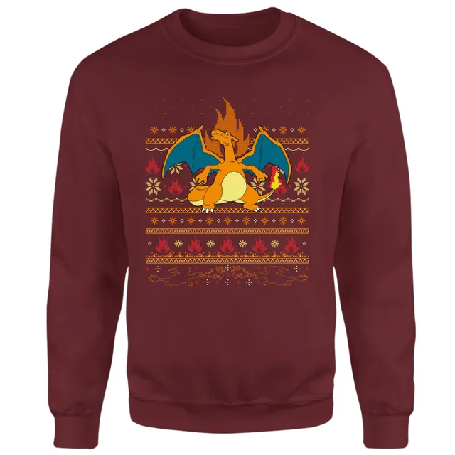 Pokemon Charizard Pull de Noël - Bordeaux