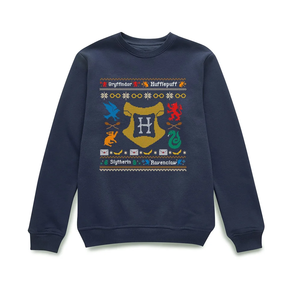 Harry Potter Pull de Noël des Maisons - Bleu Marine - S Image 1