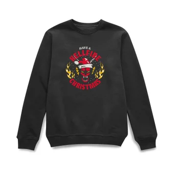 Pull de Noël Stranger Things Have A Hellfire Christmas - Noir