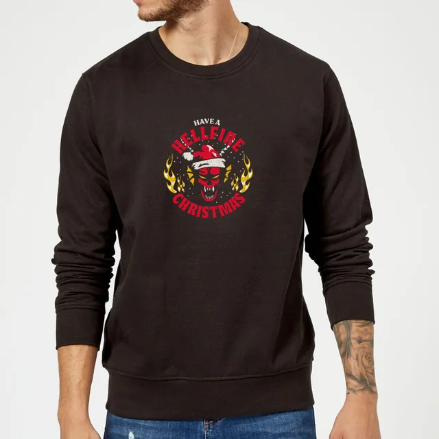 Pull de Noël Stranger Things Have A Hellfire Christmas - Noir