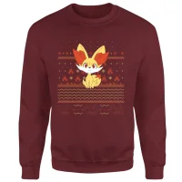 Pokemon Fennekin Pull de Noël - Bordeaux