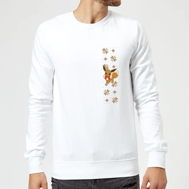 Pokemon Eve Bow Tie Pull de Noël - Blanc